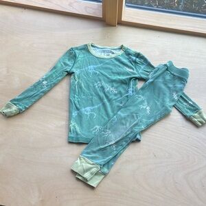 Crewcuts Green Dinosaur Print Pajama Set